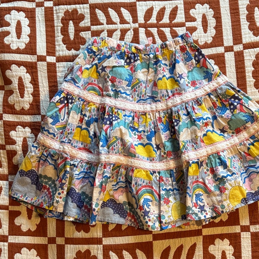 Mini Boden - Multicolor A-Line Skirt